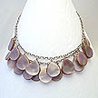 DKC ~ 2 Stranded Lavender MOP Teardrop Necklace